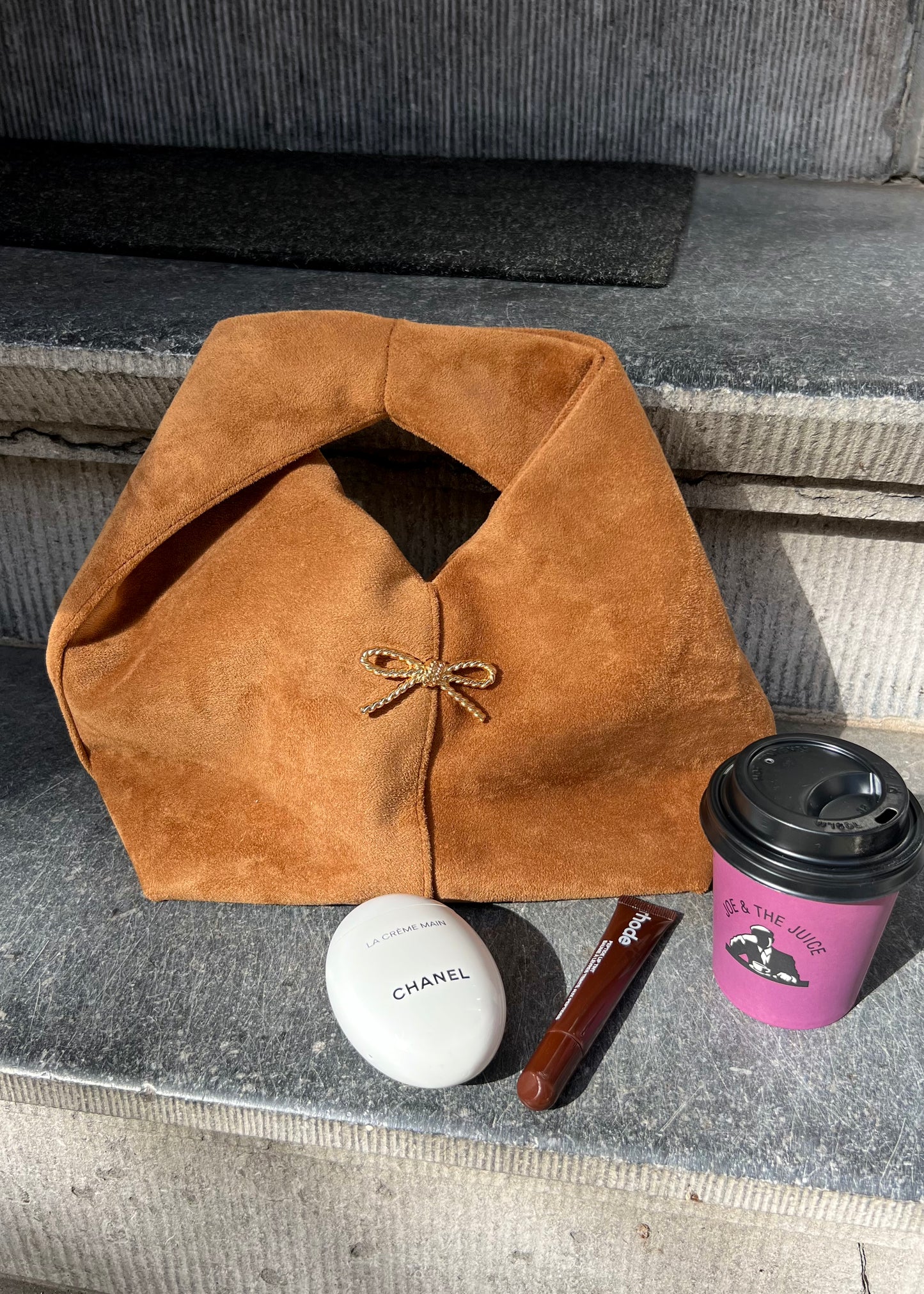 CJ Bag Taupe Suéde tas