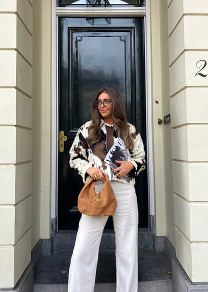CJ Bag Taupe Suéde tas