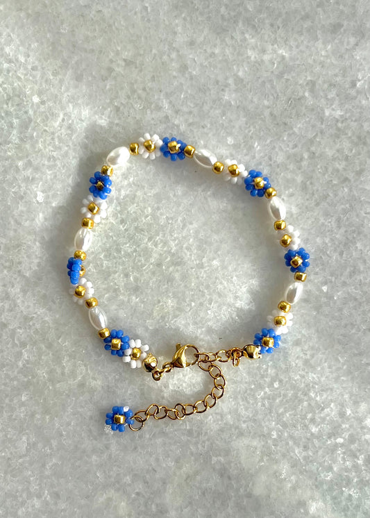 Blue Flower Bracelet