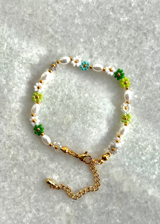 Green Flower Bracelet